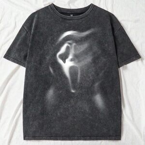 SHEIN Black GhostFace Graphic Short Sleeve Tee